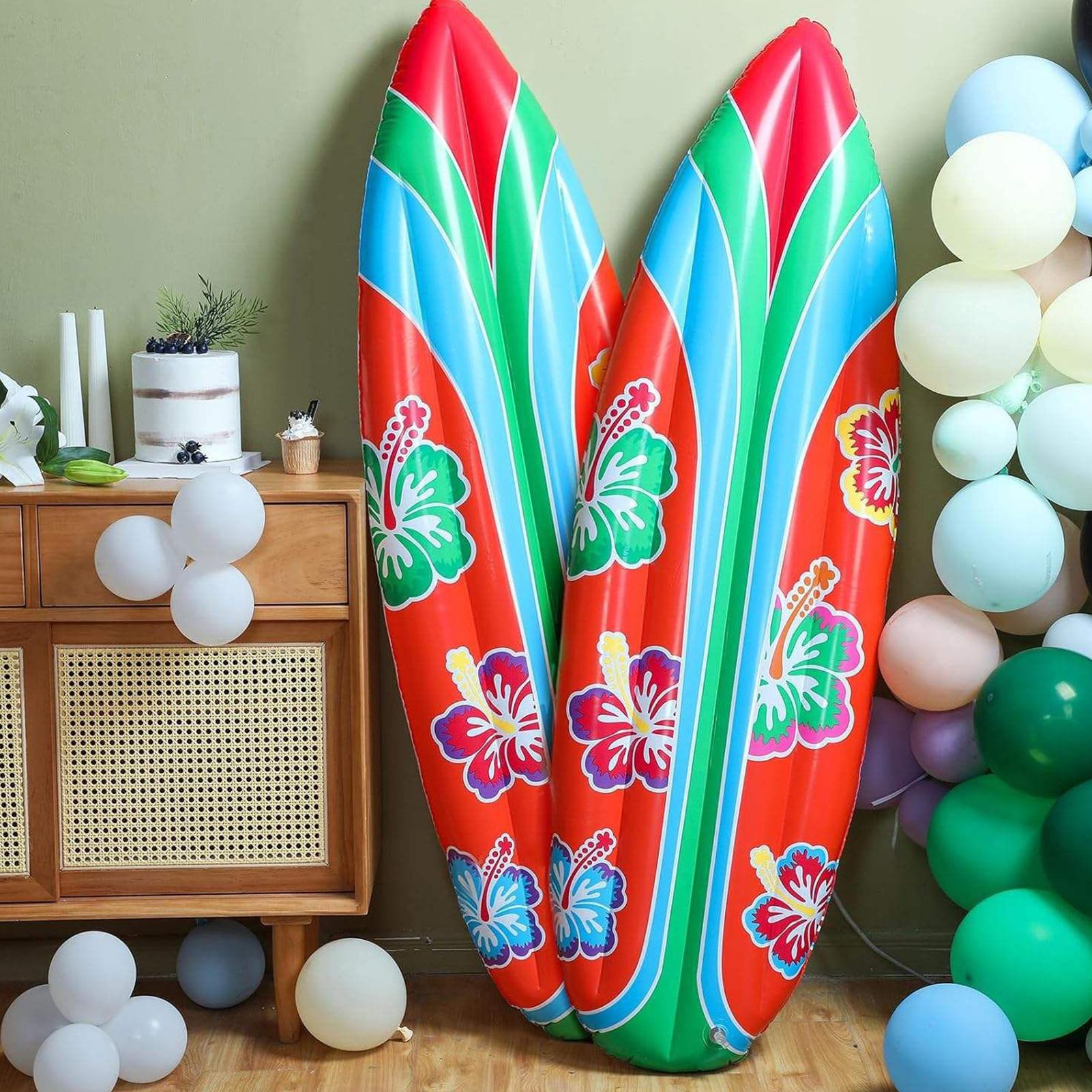 Party Games Kids Outdoor - กระดานโต้คลื่นเป่าลม 2 ชิ้น ของเล่นในสระน้ำ กระดานโต้คลื่นสำหรับเด็ก สำหรับสระว่ายน้ำ