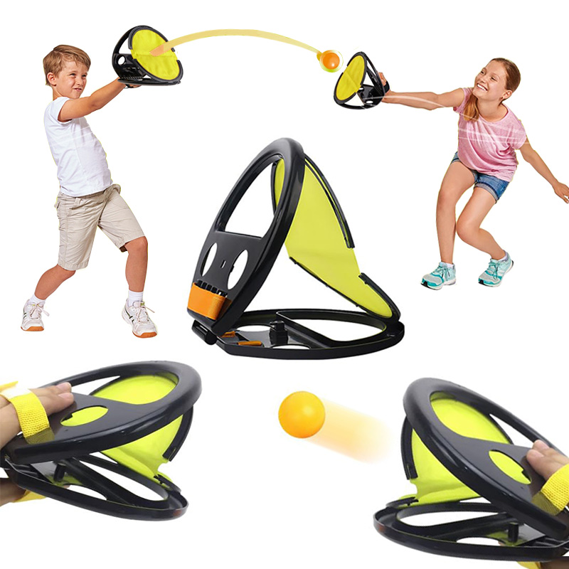 Party Games Kids Outdoor - เกมจับลูกบอลสำหรับพ่อแม่และลูก - กีฬาสนุกๆ สำหรับเล่นกลางแจ้งและในร่ม เสริมสร้างความสัมพันธ์ในครอบครัว ช่วยพัฒนาการประสานงานระหว่างมือและตาสำหรับเด็ก