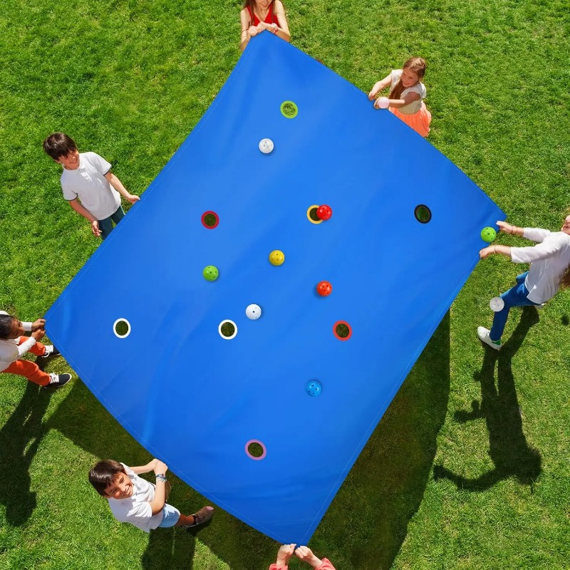 Party Games Kids Outdoor - เกมผ้าใบคลุมหลุมสำหรับสร้างทีมและกิจกรรมกลุ่ม 1 ชิ้น สำหรับเด็ก ผู้ใหญ่ โรงเรียน