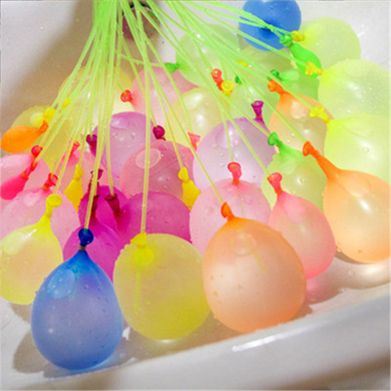 Party Games Kids Outdoor - ลูกโป่งน้ำเติมน้ำอัตโนมัติ 111 ชิ้น ลูกโป่งน้ำแบบเติมน้ำเร็ว ลูกโป่งน้ำแบบผูกเอง ของเล่นสำหรับเด็ก