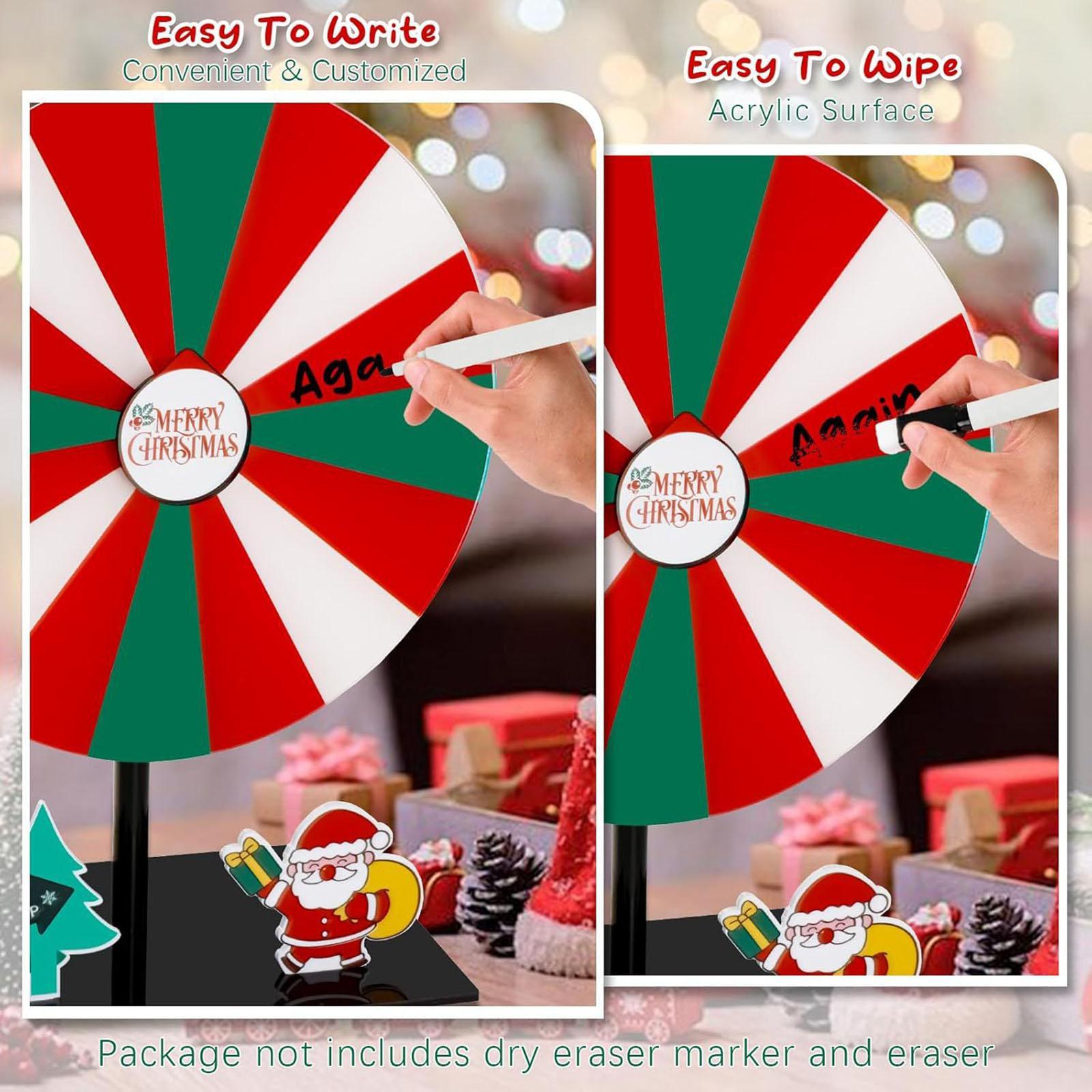 Party Games No Equipment - วงล้ออะคริลิคหมุนได้หลากสี ขนาดกะทัดรัดสำหรับตั้งโต๊ะ รูเล็ต 16 ช่อง อุปกรณ์เกมสำหรับงานปาร์ตี้และงานเทศกาล