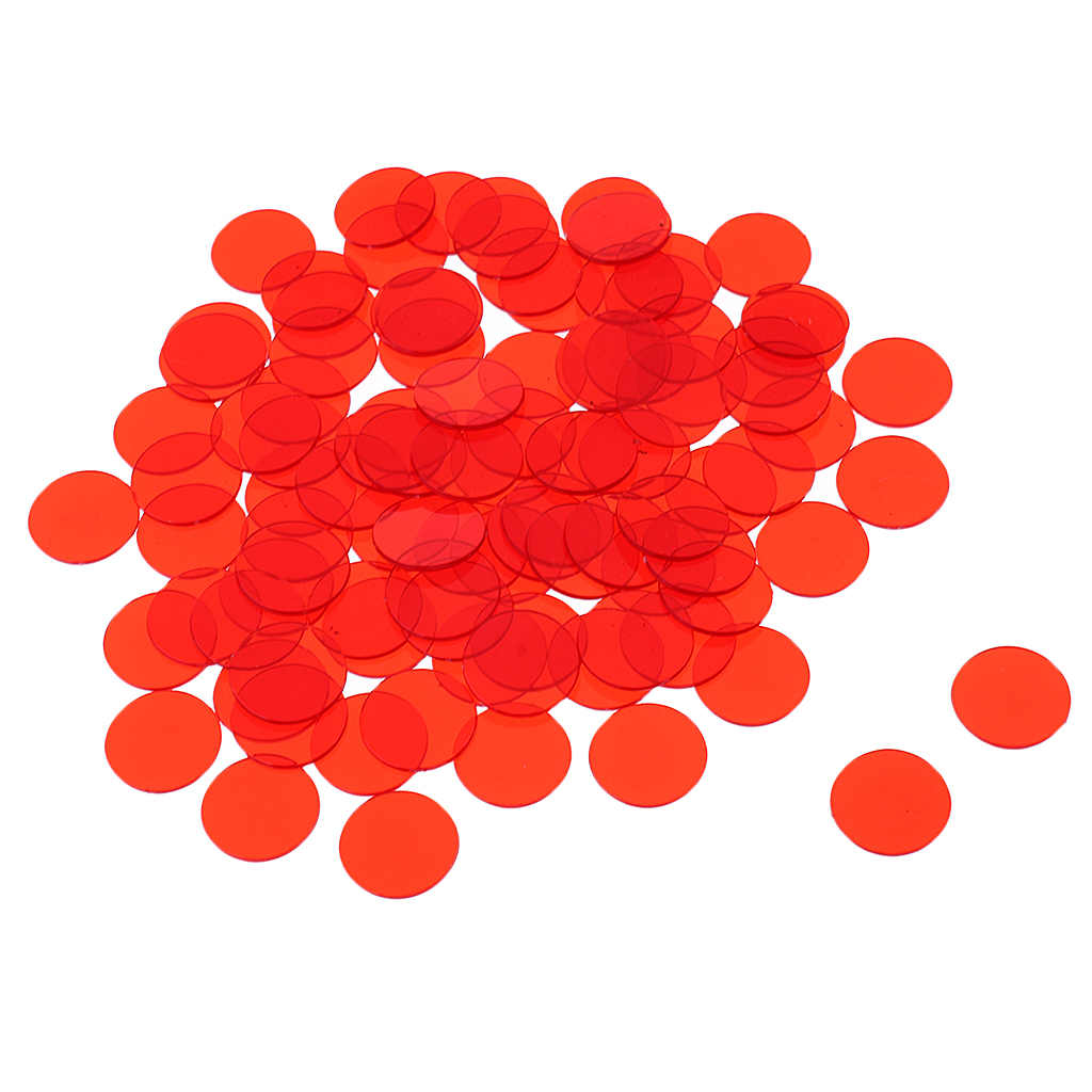 100pcs พลาสติกบิงโกชิปวงกลมเกม - Party Games Bingo บทวิจารณ์และราคา