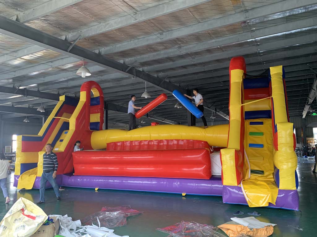 สนามแข่งขันเป่าลมขนาดใหญ่พร้อม - Party Games Kids Outdoor บทวิจารณ์และราคา