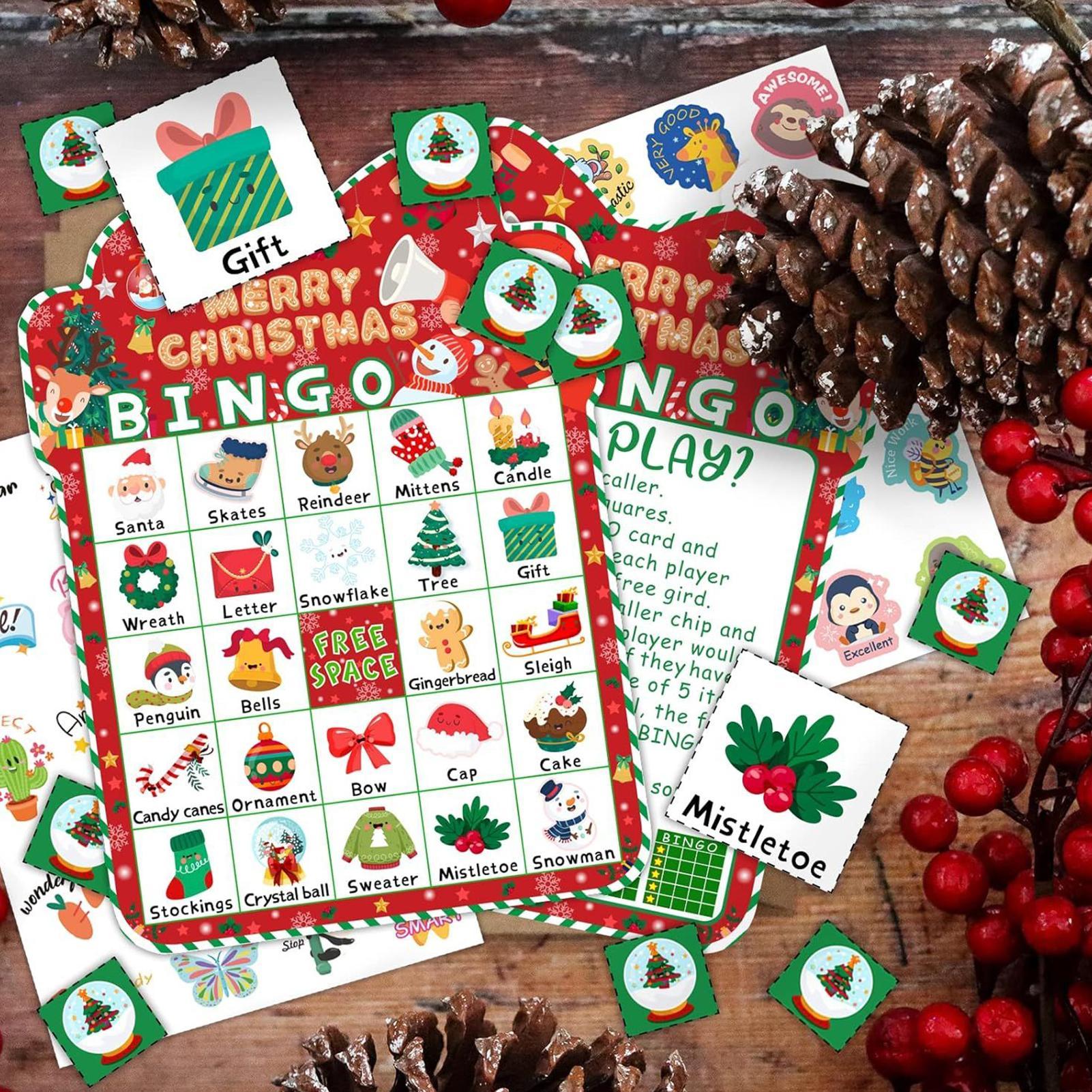 ชุดบัตรบิงโกคริสต์มาสสำหรับเด็ - Party Games Bingo บทวิจารณ์และราคา