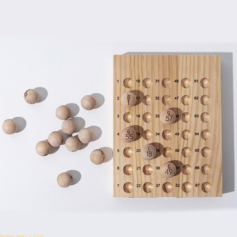 A0KA 75 ชิ้นไม้ธรรมชาติลูกบิงโ - Party Games Bingo บทวิจารณ์และราคา
