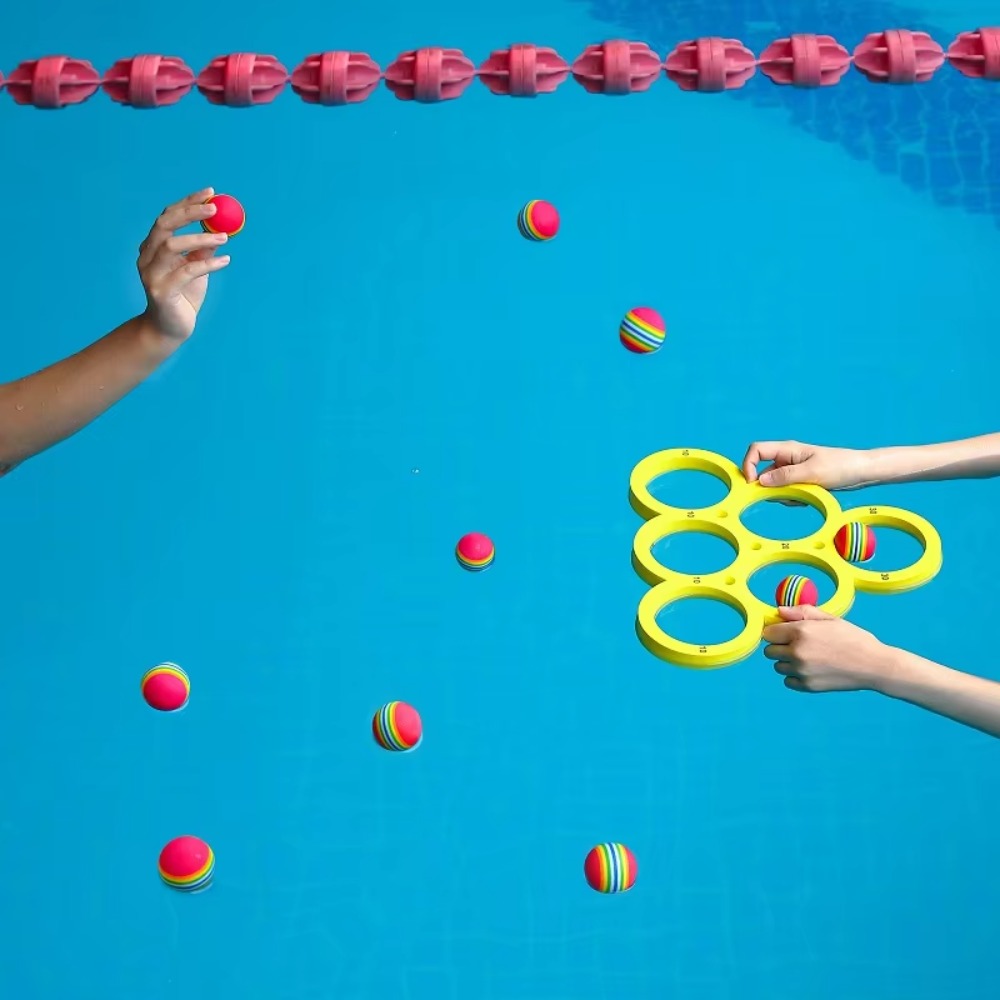 เกมโยนห่วงลอยน้ำพร้อมลูกบอลสำห - Party Games Kids Outdoor บทวิจารณ์และราคา