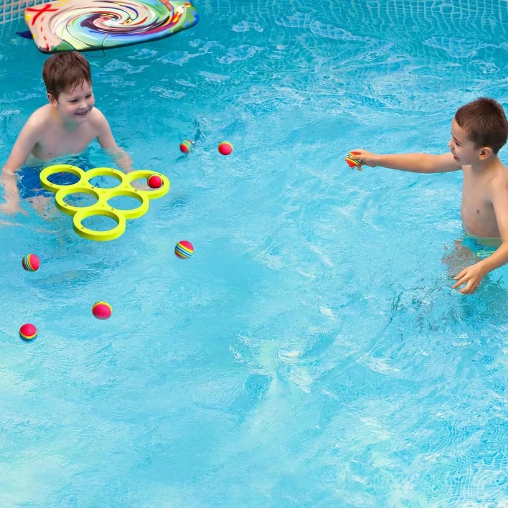 เกมโยนห่วงลอยน้ำพร้อมลูกบอลสำห - Party Games Kids Outdoor บทวิจารณ์และราคา