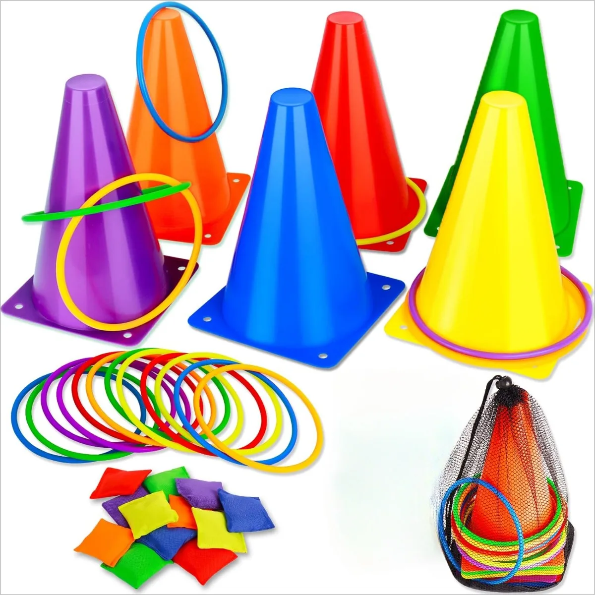 3 ใน 1 พลาสติก Cones Bean กระเ - Party Games Kids Outdoor บทวิจารณ์และราคา